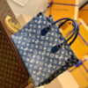 Louis Vuitton Onthego MM Tote Navy Blue 32cm