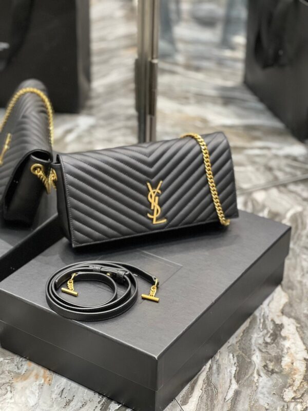 Saint Laurent Kata 99 Chain Bag With Gold Hardware 26cm - Image 2