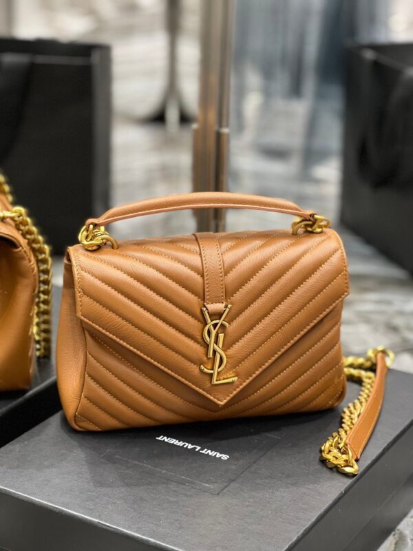 Saint Laurent College Medium Chain Bag With Gold Hardware 24cm - Image 2