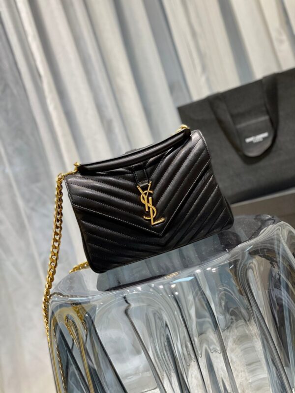Saint Laurent College Medium Chain Bag With Gold Hardware 24cm - Image 2