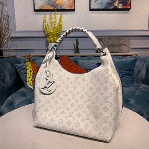 Louis Vuitton Carmel Mahina Bag 40cm Mahina Calf Leather Canvas Spring/Summer Collection M53188, White - Image 4