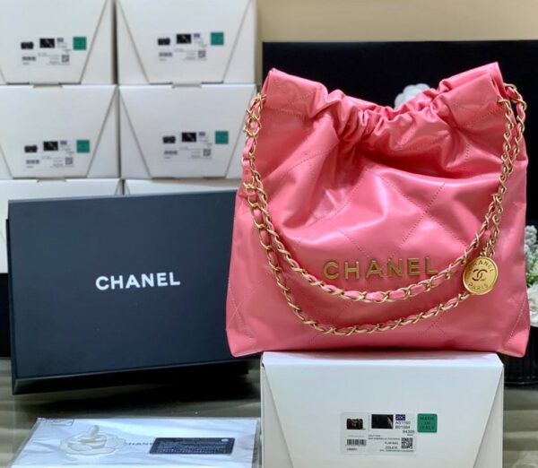 Chanel 22 Large Handbag 37cm Pink - Image 2