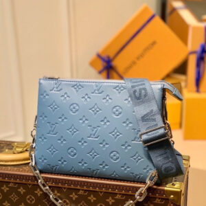 Louis Vuitton Coussin PM Bag 26cm Monogram Embossed Puffy Lambskin Leather Spring/Summer Collection M57793 Light Blue