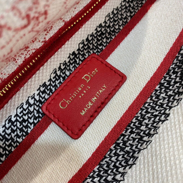 Christian Dior Medium Lady D-Lite Bag 24cm Red - Image 3