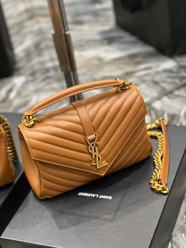 Saint Laurent College Medium Chain Bag With Gold Hardware 24cm - Image 3