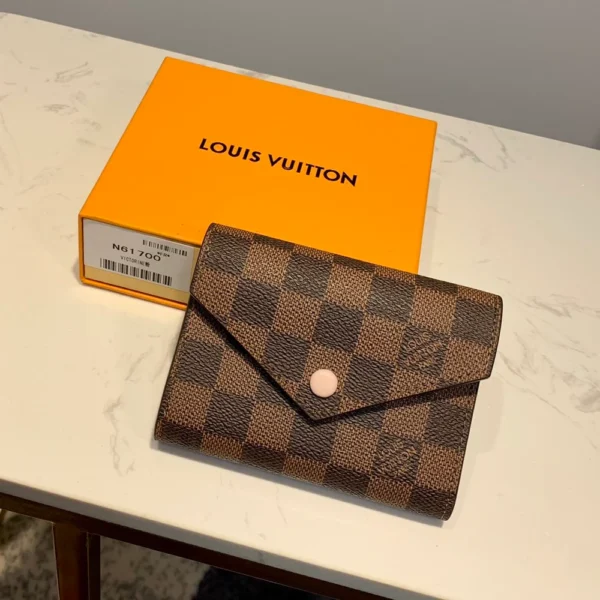 Victorine Wallet Damier Ebene Canvas