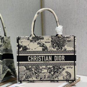 Christina Dior Medium Book Tote Bag 36cm Black/White