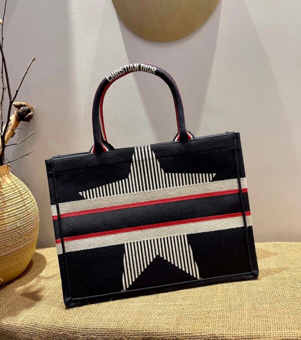Christina Dior Medium Book Tote Bag 36cm Black - Image 3