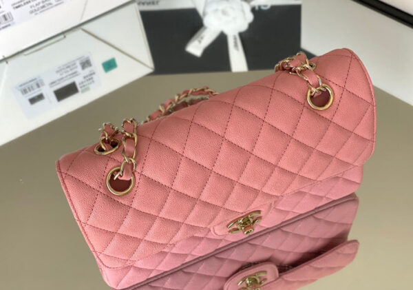 Chanel Classic Flapbag Gold Hardware 26cm Pink - Image 7