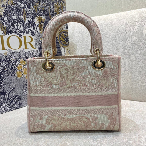Christian Dior Medium Lady D-Lite Bag 24cm Pink - Image 5
