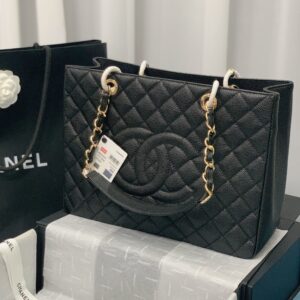 Chanel Tote Bag Spring Collection Gold Hardware 33cm Black