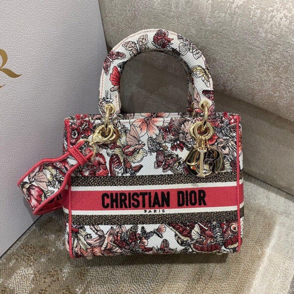 Christian Dior Medium Lady D-Lite Bag 24cm Red