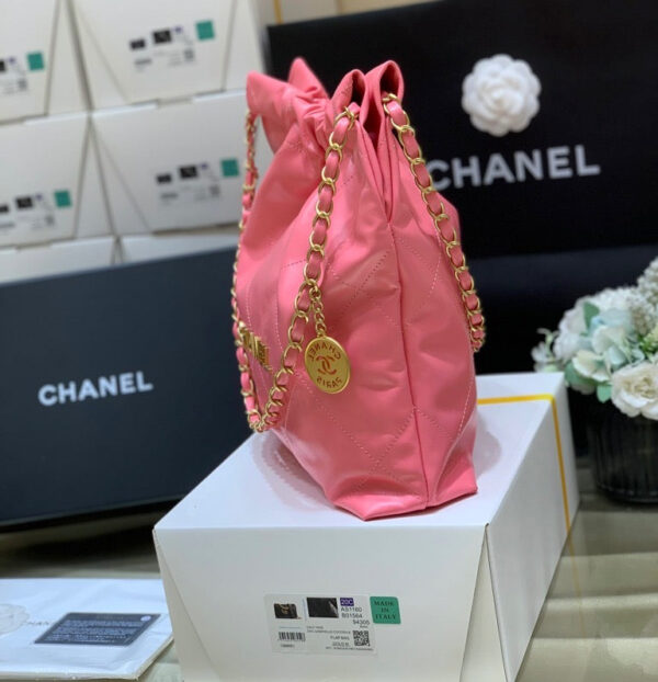 Chanel 22 Large Handbag 37cm Pink - Image 6