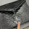Saint Laurent Cassandra Medium Chain Bag In Grain De Poudre Embossed 22cm Black - Image 6