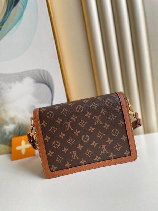 Louis Vuitton Dauphine MM Monogram And Monogram Reverse Canvas By Nicolas Ghesquière For The Cruise Collection, Women’s Handbags, Shoulder Bags 25cm LV M45958 - Image 9