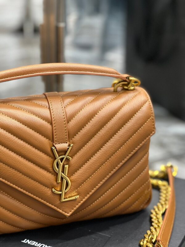 Saint Laurent College Medium Chain Bag With Gold Hardware 24cm - Image 5
