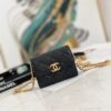 Chanel Flap Bag Mini Gold 12cm Black