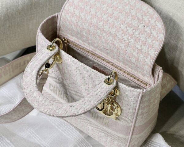 Christian Dior Medium Lady D-Lite Bag 24cm Pink - Image 5