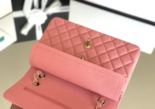 Chanel Classic Flapbag Gold Hardware 26cm Pink - Image 8