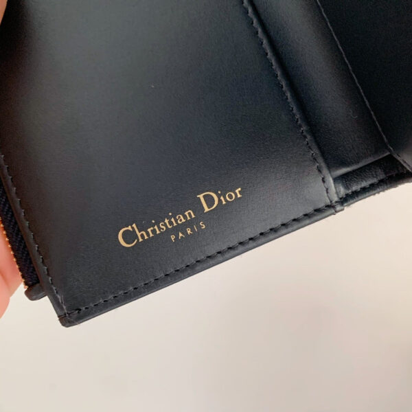 Christian Dior Saddle Flap Card Holder Black Wallet 11cm - Image 3