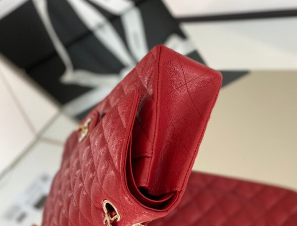 Chanel Classic Flapbag Gold Hardware 26cm Red - Image 9