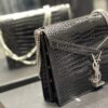Saint Laurent Cassandra Medium Chain Bag In Grain De Poudre Embossed 22cm Black - Image 7