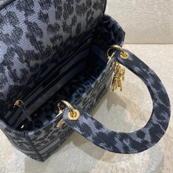 Christian Dior Medium Lady D-Lite Bag 24cm Leopard - Image 5