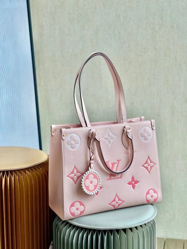 Louis Vuitton By The Pool OnTheGo MM Bag 35cm Monogram Empreinte Canvas Leather Spring/Summer Collection M45717 Rosebud - Image 4