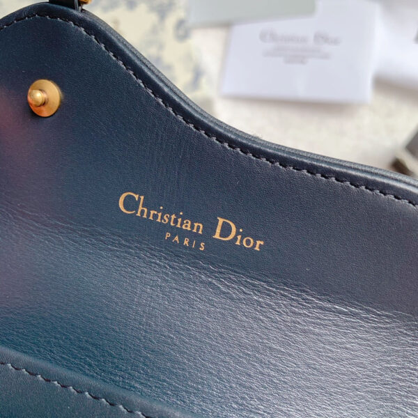 Christian Dior Saddle Flap Card Holder Black Wallet 11cm - Image 3