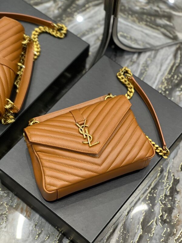 Saint Laurent College Medium Chain Bag With Gold Hardware 24cm - Image 7