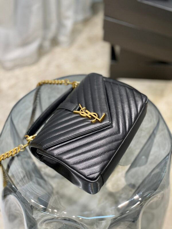 Saint Laurent College Medium Chain Bag With Gold Hardware 24cm - Image 7