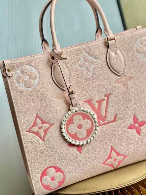 Louis Vuitton By The Pool OnTheGo MM Bag 35cm Monogram Empreinte Canvas Leather Spring/Summer Collection M45717 Rosebud - Image 2