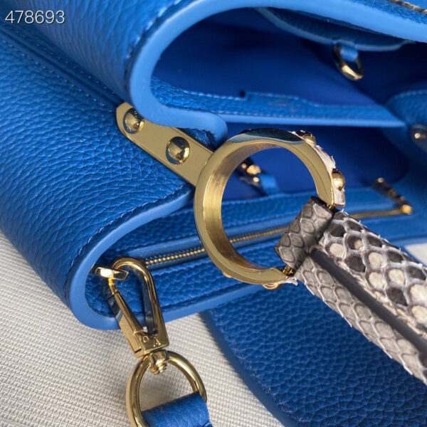 Louis Vuitton Woven Capucines Python Handle Bag 27cm Taurillon Leather Spring/Summer Collection N98388 Blue - Image 8