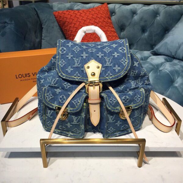 Louis Vuitton Backpack 30cm Monogram Denim Canvas Spring/Summer Collection M44460, Blue - Image 2