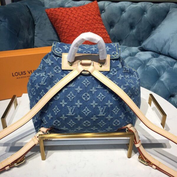 Louis Vuitton Backpack 30cm Monogram Denim Canvas Spring/Summer Collection M44460, Blue - Image 3