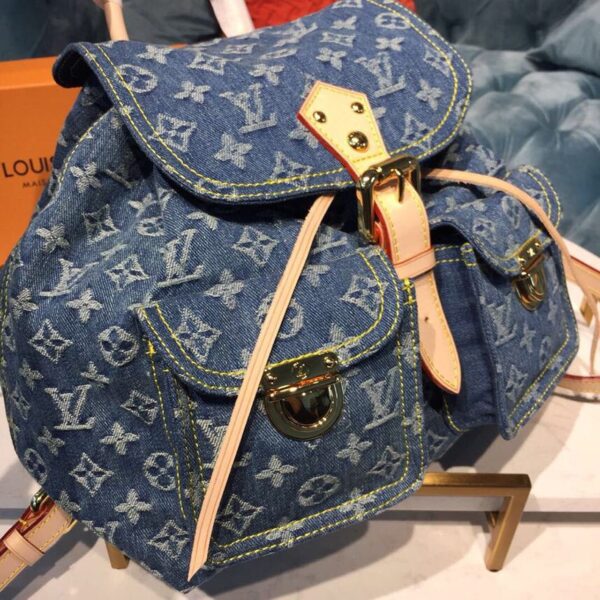 Louis Vuitton Backpack 30cm Monogram Denim Canvas Spring/Summer Collection M44460, Blue - Image 4
