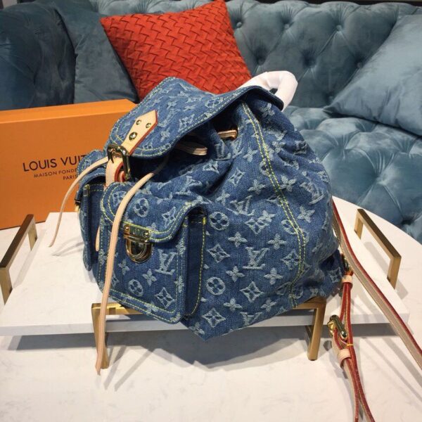 Louis Vuitton Backpack 30cm Monogram Denim Canvas Spring/Summer Collection M44460, Blue - Image 6
