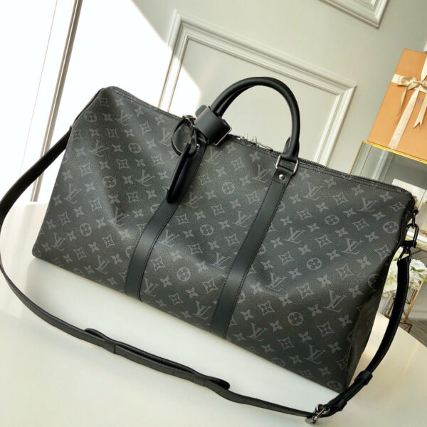 Louis Vuitton Luggage Bag Monogram 55cm Black - Image 4