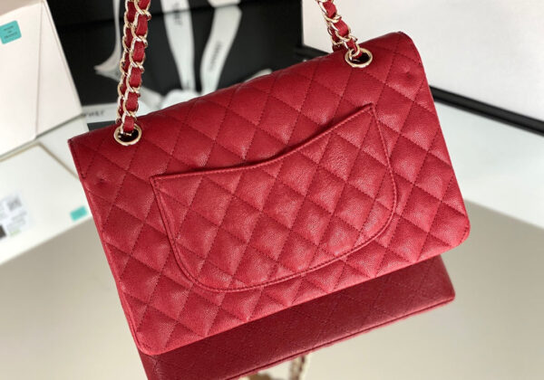 Chanel Classic Flapbag Gold Hardware 26cm Red - Image 6