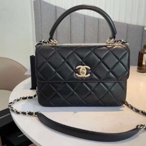 Chanel Classic Flap Bag Gold Hardware 25cm Black