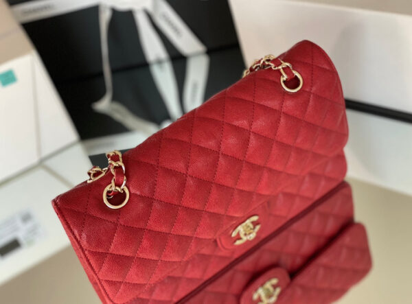Chanel Classic Flapbag Gold Hardware 26cm Red - Image 5