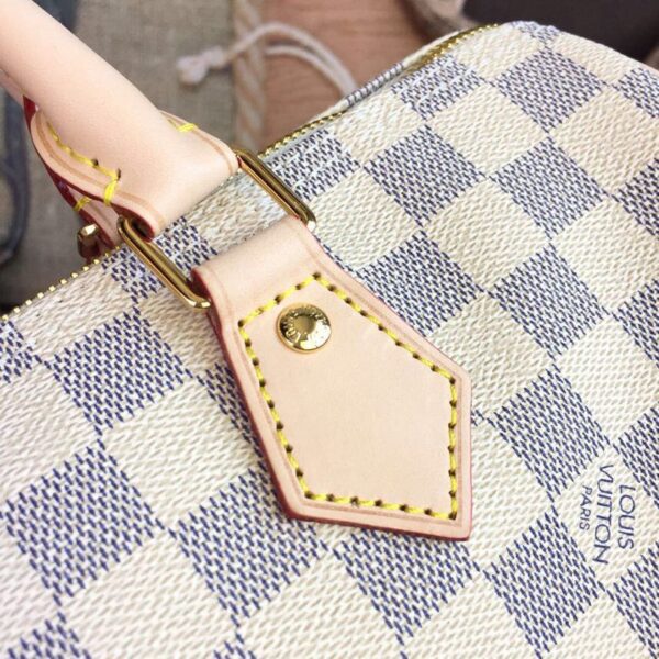 Louis Vuitton Speedy Bag 30cm Damier Azur Canvas Spring/Summer Collection N41370, White - Image 8