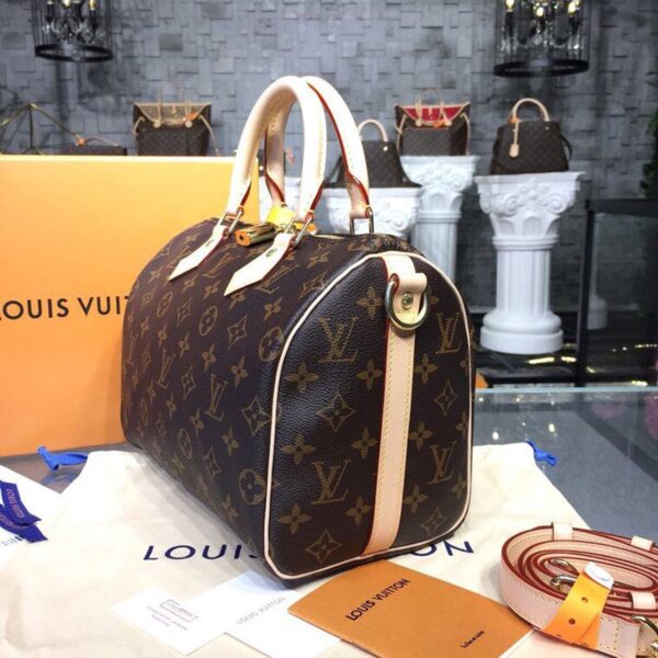 Louis Vuitton Speedy Bag 25cm Monogram Canvas Spring/Summer Collection M41109, Brown - Image 3