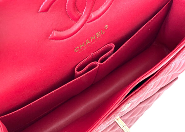 Chanel Classic Flapbag Gold Hardware 26cm Red - Image 8