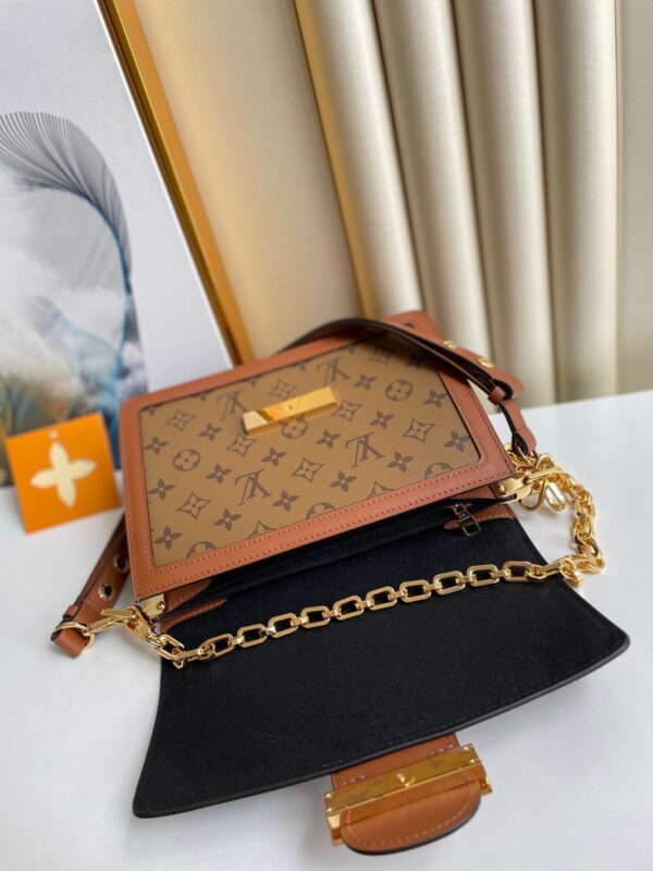 Louis Vuitton Dauphine MM Monogram And Monogram Reverse Canvas By Nicolas Ghesquière For The Cruise Collection, Women’s Handbags, Shoulder Bags 25cm LV M45958 - Image 2