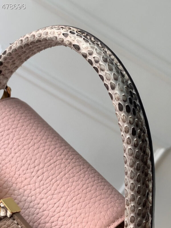 Louis Vuitton Woven Capucines Python Handle Bag 31cm Taurillon Leather Spring/Summer Collection N92802 Pebble - Image 4
