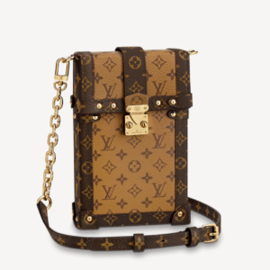 Louis Vuitton Vertical Trunk Pochette Monogram Reverse 18cm Brown