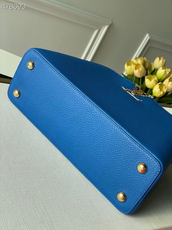 Louis Vuitton Woven Capucines Python Handle Bag 27cm Taurillon Leather Spring/Summer Collection N98388 Blue - Image 4