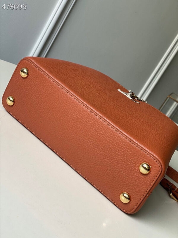 Louis Vuitton Woven Capucines Python Handle Bag 27cm Taurillon Leather Spring/Summer Collection N98388 Cognac - Image 5