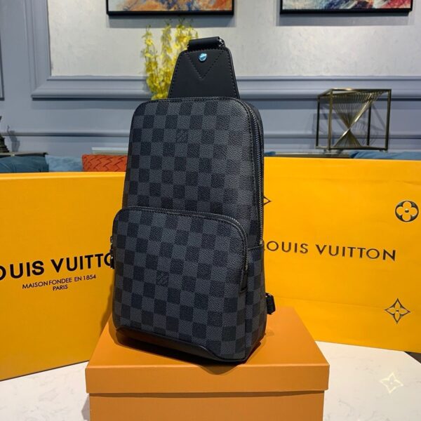Louis Vuitton Avenue Sling Bag 32cm Damier Graphite Canvas Spring/Summer Collection M41719, Black - Image 3